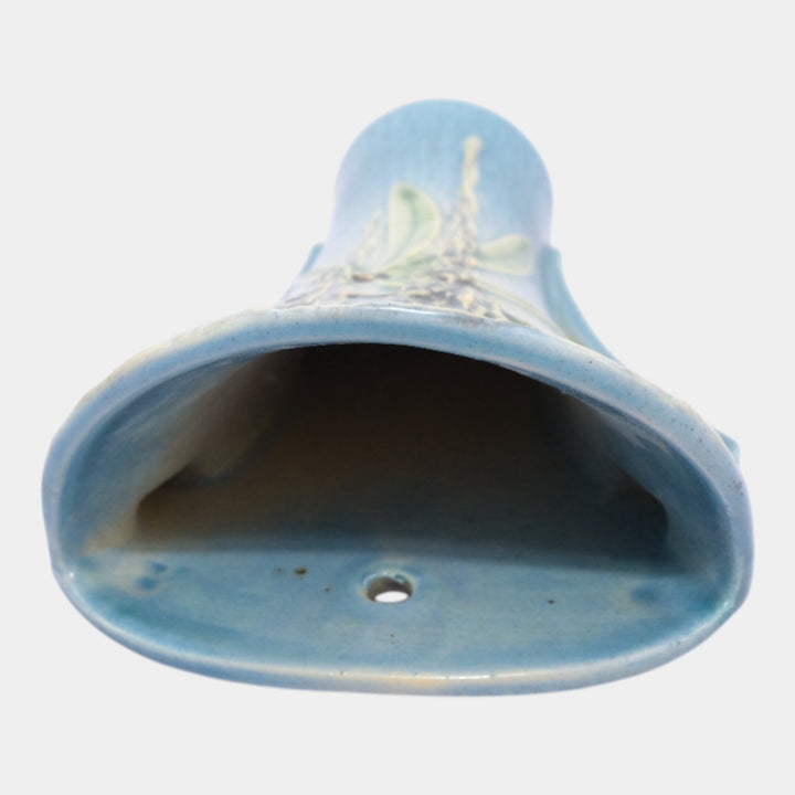 Roseville Moss Blue 1936 Vintage Art Pottery Wall Pocket 1278-8