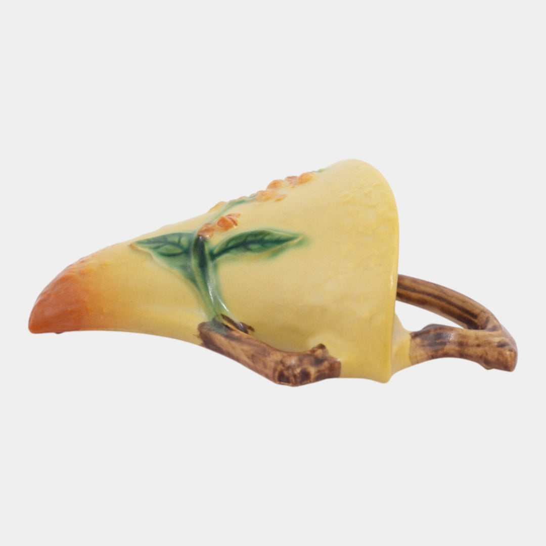 Roseville Bittersweet Yellow 1951 Vintage Art Pottery Ceramic Wall Pocket 866-7