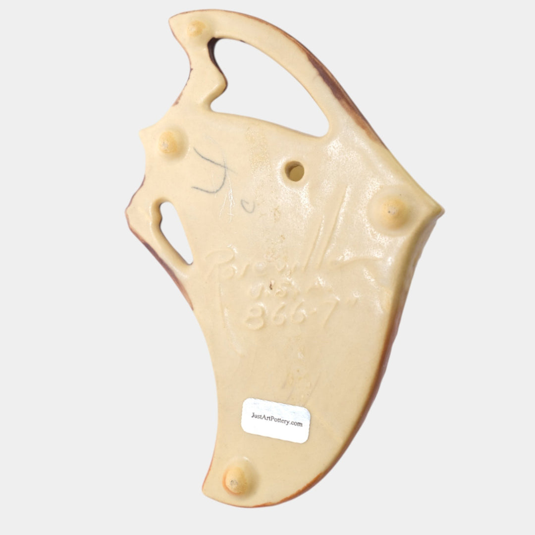 Roseville Bittersweet Yellow 1951 Vintage Art Pottery Ceramic Wall Pocket 866-7