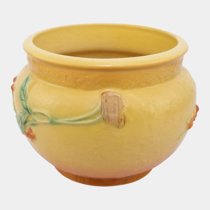 Roseville Bittersweet Yellow 1951 Vintage Art Pottery Ceramic Jardiniere 801-6