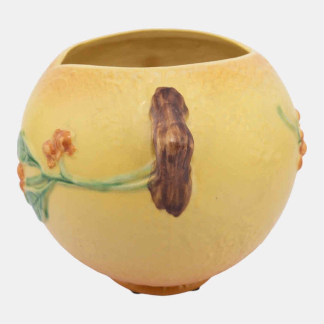 Roseville Bittersweet Yellow 1951 Vintage Art Pottery Ceramic Vase 842-7