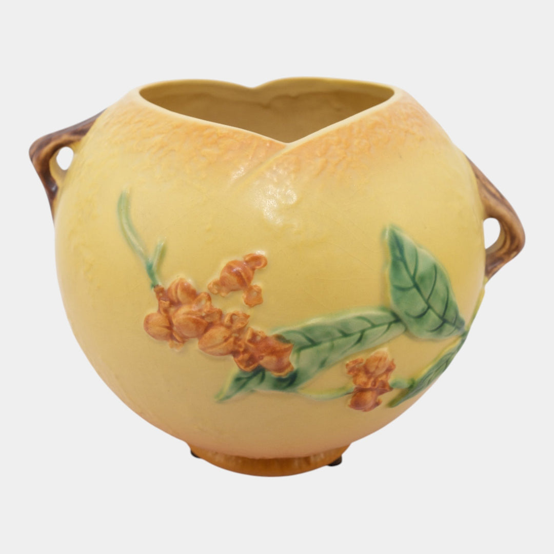Roseville Bittersweet Yellow 1951 Vintage Art Pottery Ceramic Vase 842-7