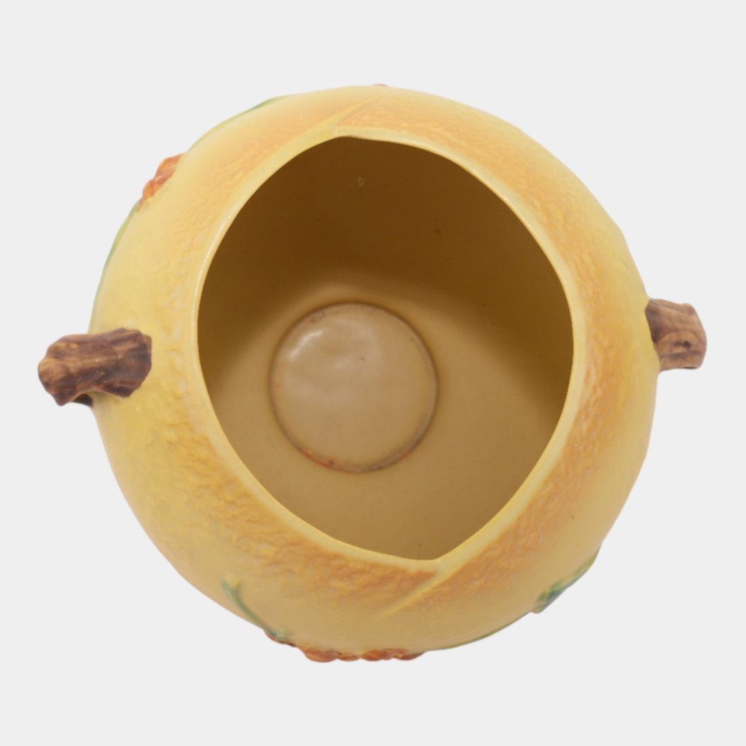 Roseville Bittersweet Yellow 1951 Vintage Art Pottery Ceramic Vase 842-7