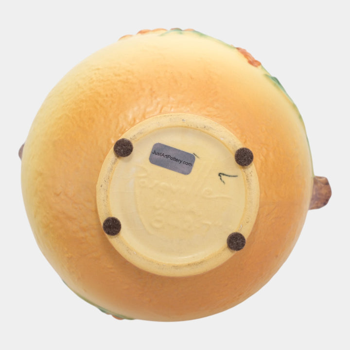 Roseville Bittersweet Yellow 1951 Vintage Art Pottery Ceramic Vase 842-7