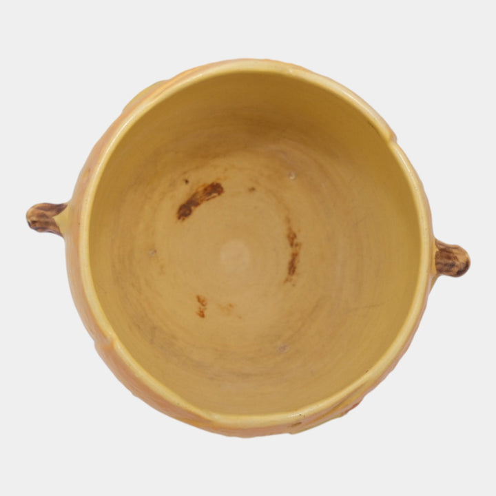 Roseville Bittersweet Yellow 1951 Vintage Art Pottery Hanging Basket Planter