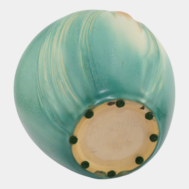 Roseville Pine Cone 1936 Vintage Art Pottery Green Ceramic Pitcher 708-9 - Just Art Pottery