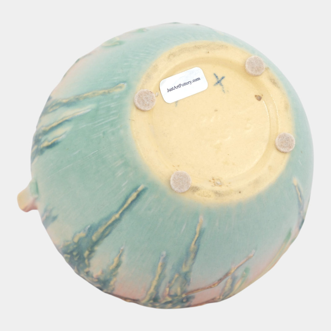 Roseville Moss Pink Green 1936 Art Pottery Ceramic Jardiniere Planter 635-5