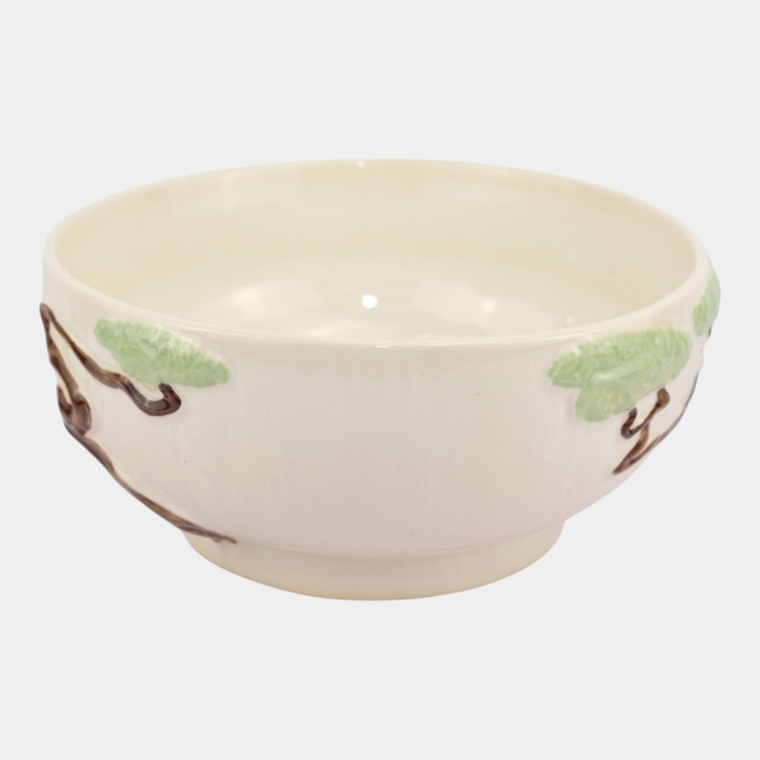 Roseville Ming Tree White 1949 Mid Century Modern Art Pottery Ceramic Bowl 527-9