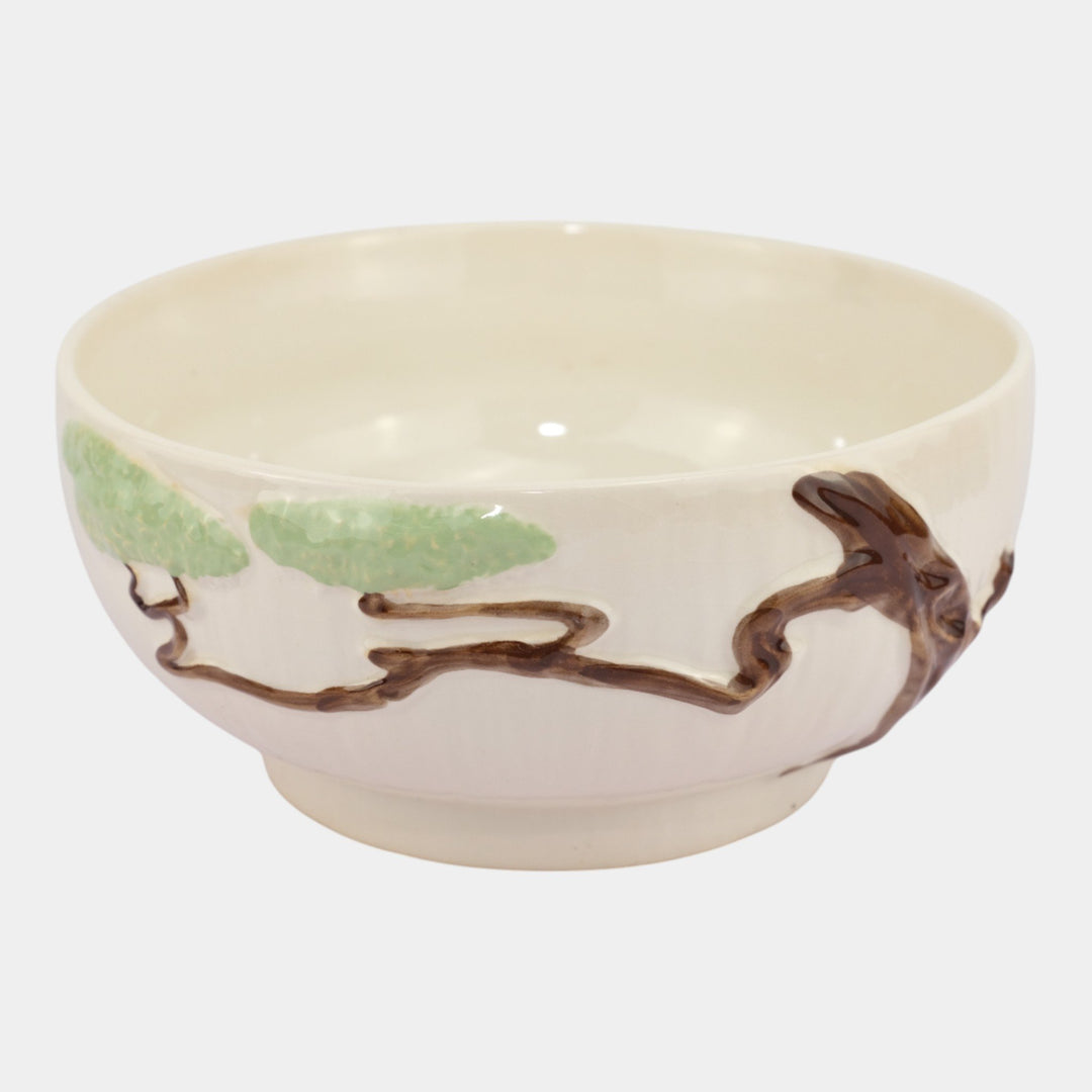 Roseville Ming Tree White 1949 Mid Century Modern Art Pottery Ceramic Bowl 527-9