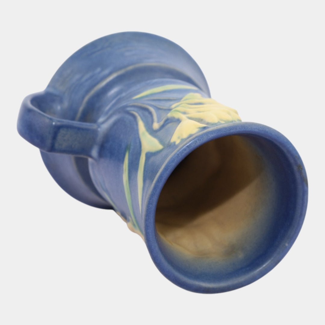 Roseville Freesia Blue 1945 Mid Century Modern Art Pottery Ceramic Vase 118-6