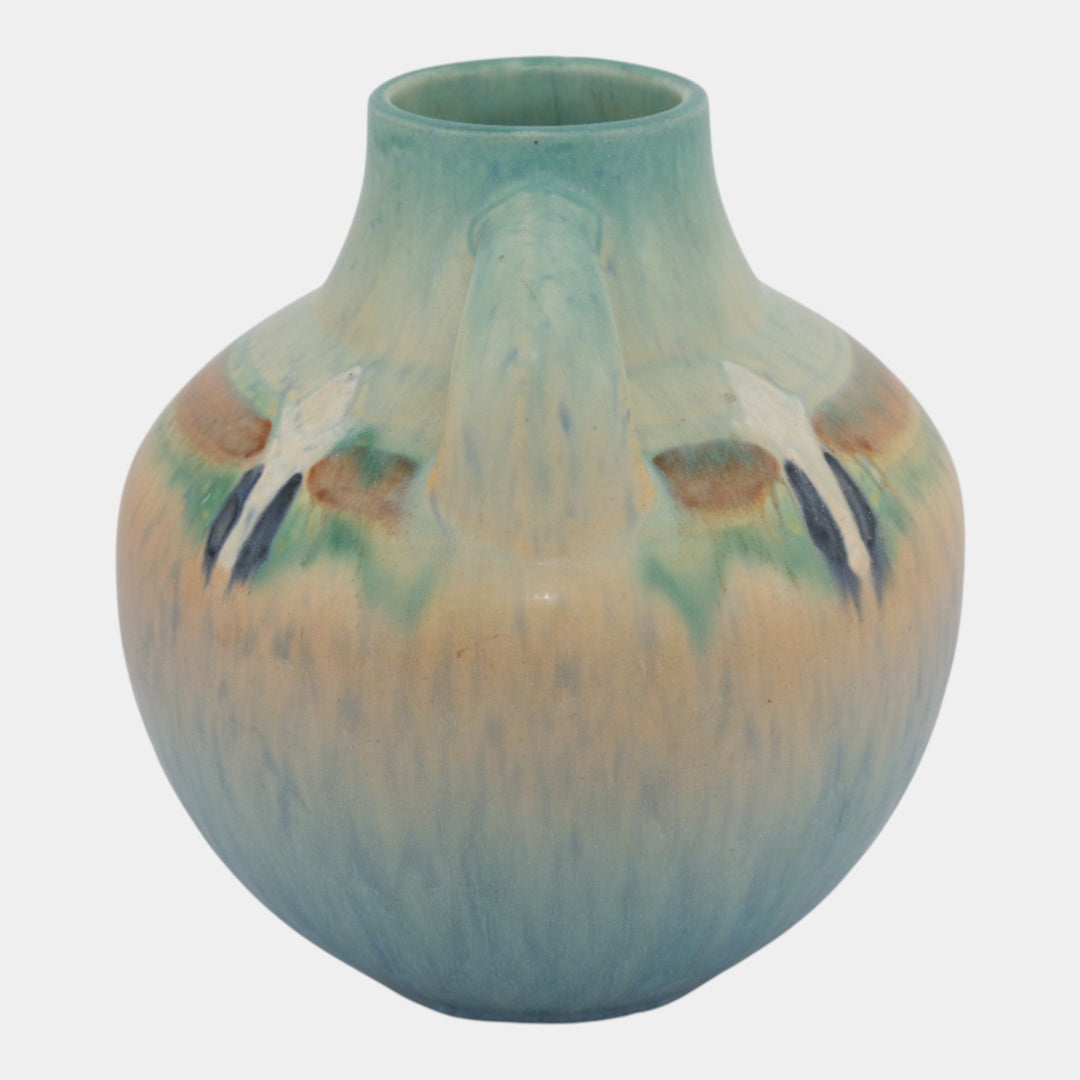 Roseville Montacello Green 1931 Vintage Art Pottery Ceramic Flower Vase 562-7 - Just Art Pottery