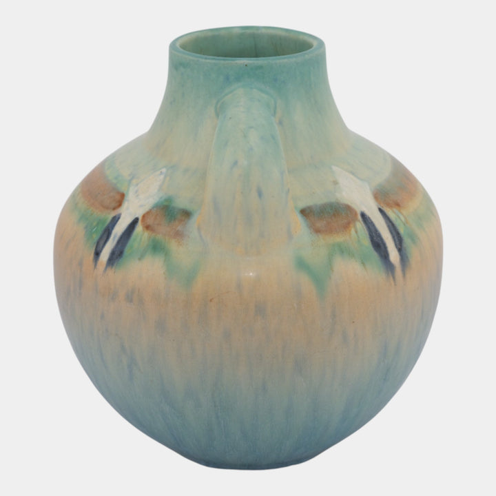 Roseville Montacello Green 1931 Vintage Art Pottery Ceramic Flower Vase 562-7 - Just Art Pottery