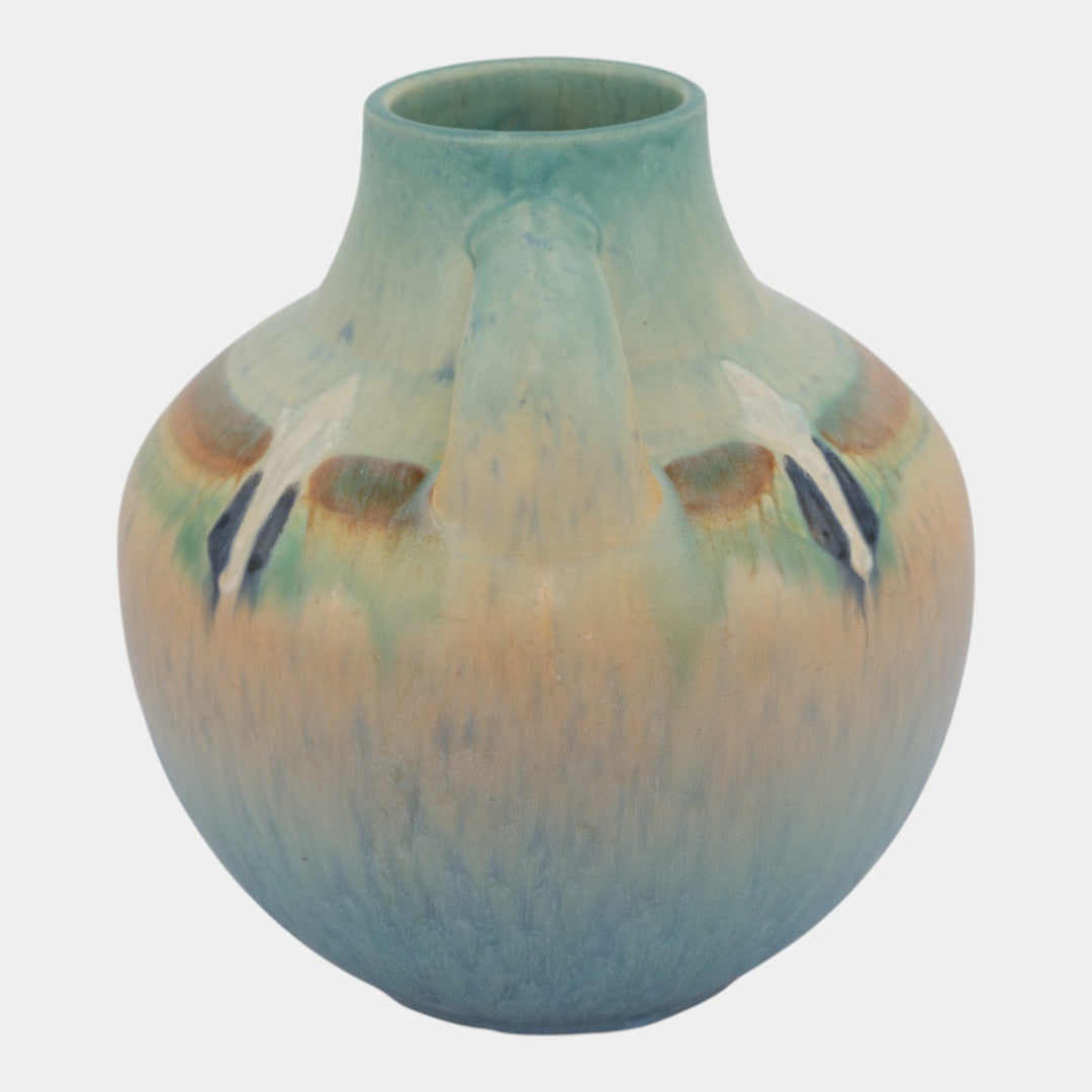 Roseville Montacello Green 1931 Vintage Art Pottery Ceramic Flower Vase 562-7 - Just Art Pottery