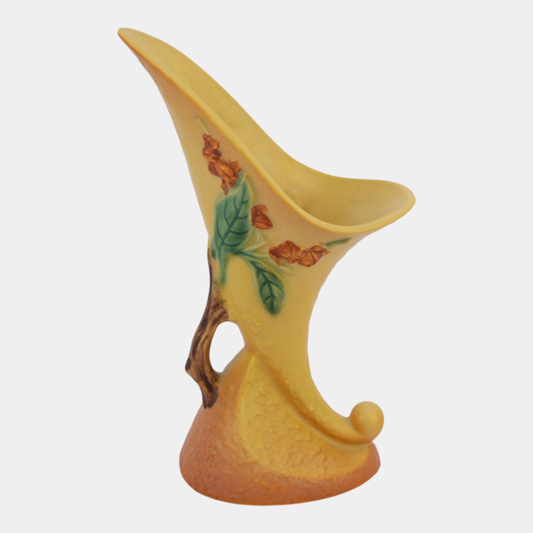 Roseville Bittersweet Yellow 1951 Vintage Pottery Ceramic