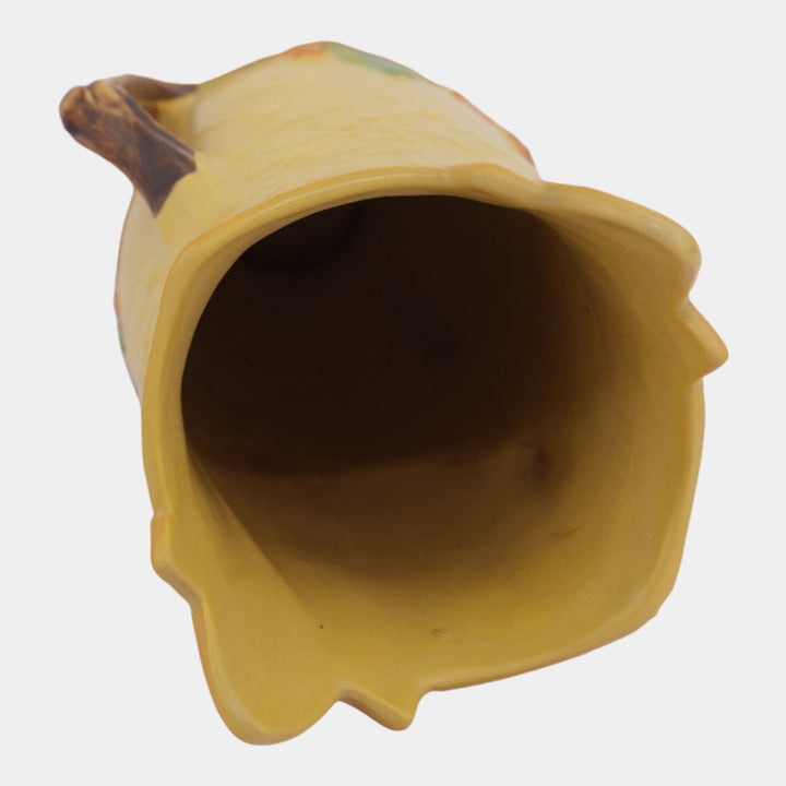 Roseville Bittersweet Yellow 1951 Vintage Mid Century Modern Pottery Vase 885-10 - Just Art Pottery
