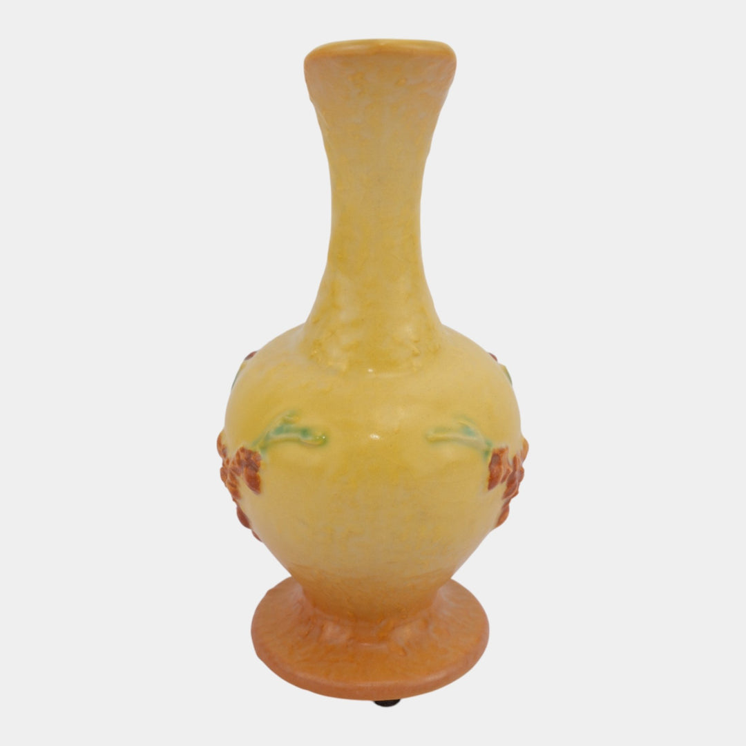 Roseville Bittersweet Yellow 1951 Mid Century Modern Art Pottery Ewer 816-8 - Just Art Pottery