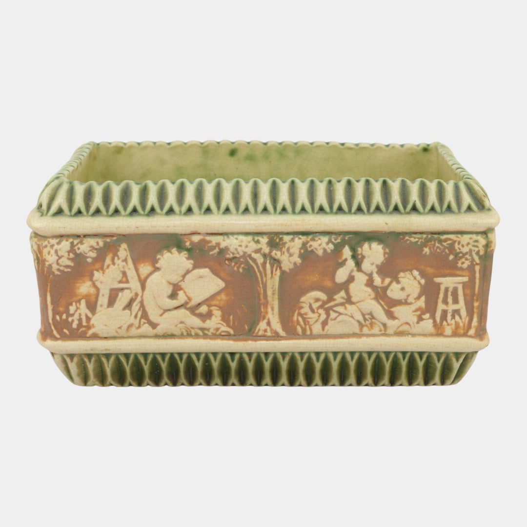 Roseville Donatello 1916 Vintage Art Pottery Ceramic Window Box Planter - Just Art Pottery