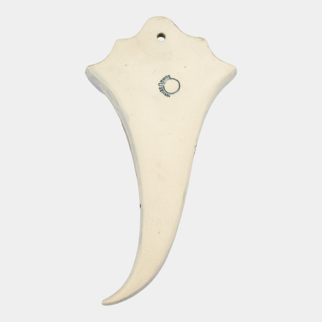 Weller Glendale 1920s Vintage Blue Art Pottery Birds and Nest Wall Pocket