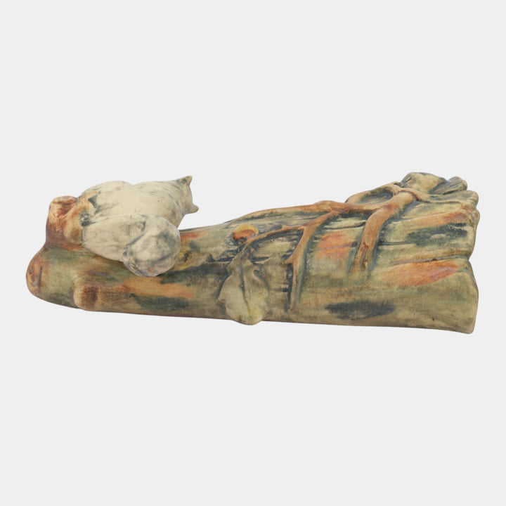 Weller Woodcraft 1920s Vintage Art Pottery Gray Squirrel Figural Wall Pocket