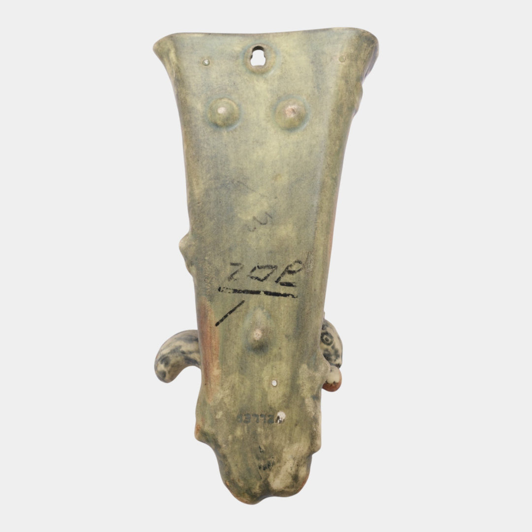 Weller Woodcraft 1920s Vintage Art Pottery Gray Squirrel Figural Wall Pocket