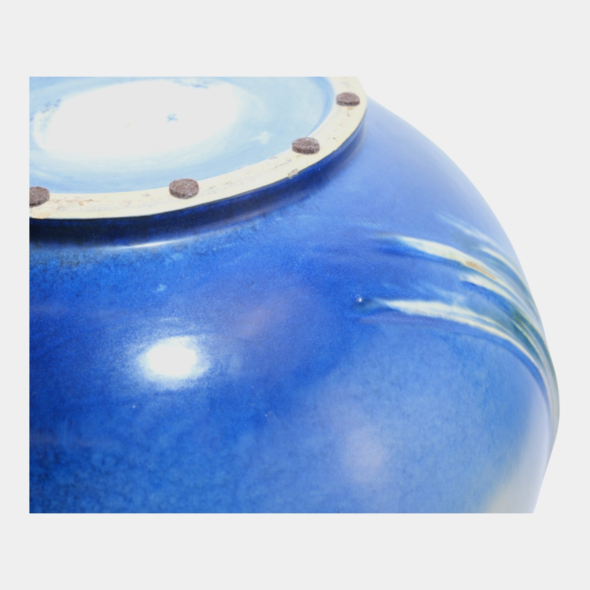 Roseville Pine Cone Blue 1935 Vintage Pottery Ceramic Jardiniere