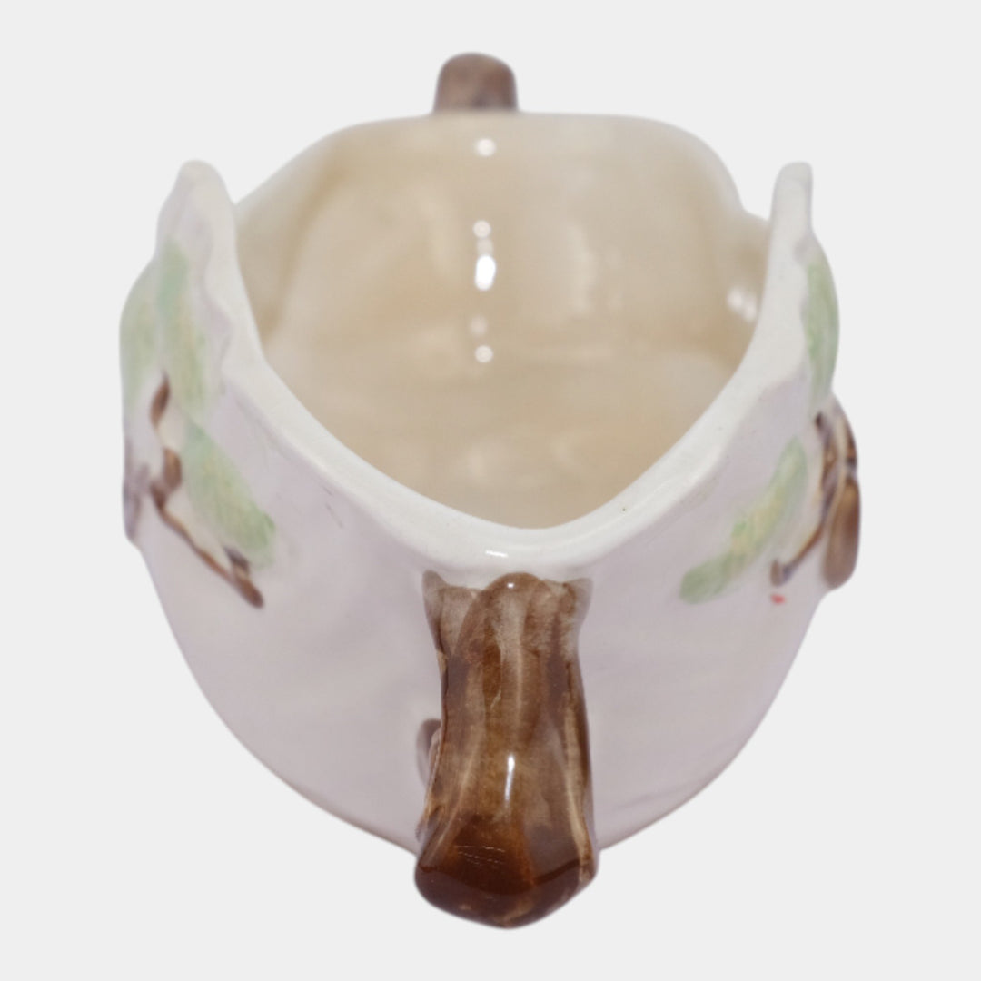 Roseville Ming Tree White 1949 Mid Century Modern Pottery Console Bowl 528-10