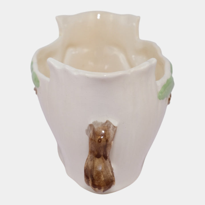 Roseville Ming Tree White 1949 Vintage Mid Century Modern Art Pottery Bowl 526-9 - Just Art Pottery