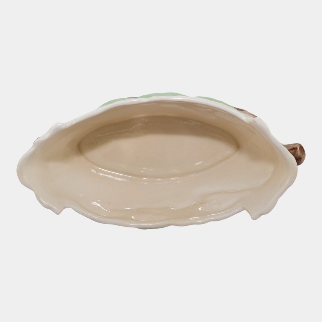 Roseville Ming Tree White 1949 Vintage Mid Century Modern Art Pottery Bowl 526-9 - Just Art Pottery