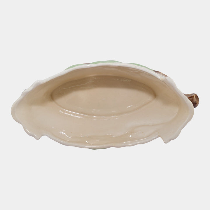Roseville Ming Tree White 1949 Vintage Mid Century Modern Art Pottery Bowl 526-9 - Just Art Pottery
