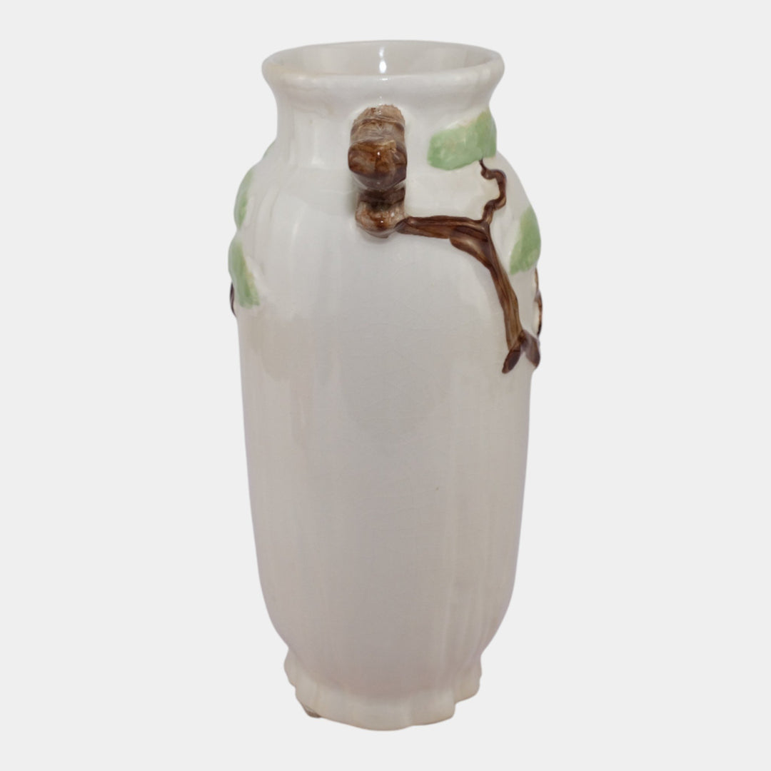 Roseville Ming Tree White 1949 Vintage Mid Century Modern Pottery Vase 583-10