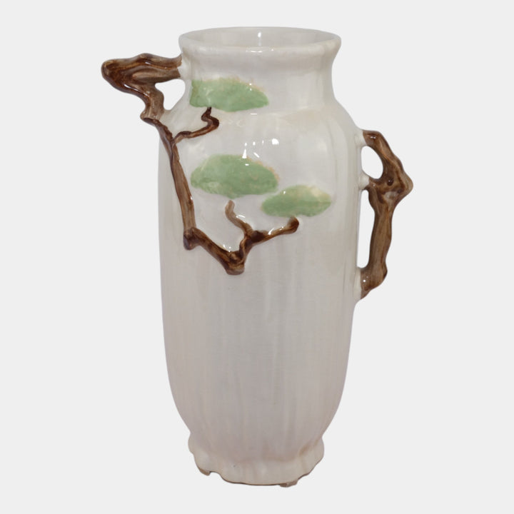 Roseville Ming Tree White 1949 Vintage Mid Century Modern Pottery Vase 583-10