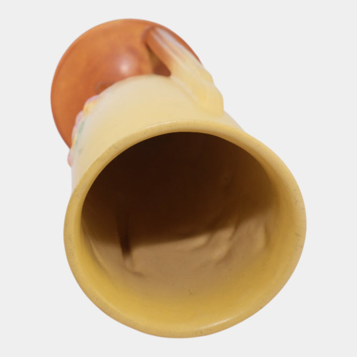 Roseville Pottery Ixia 1937 Yellow Art Deco Buttressed Vase 861-10