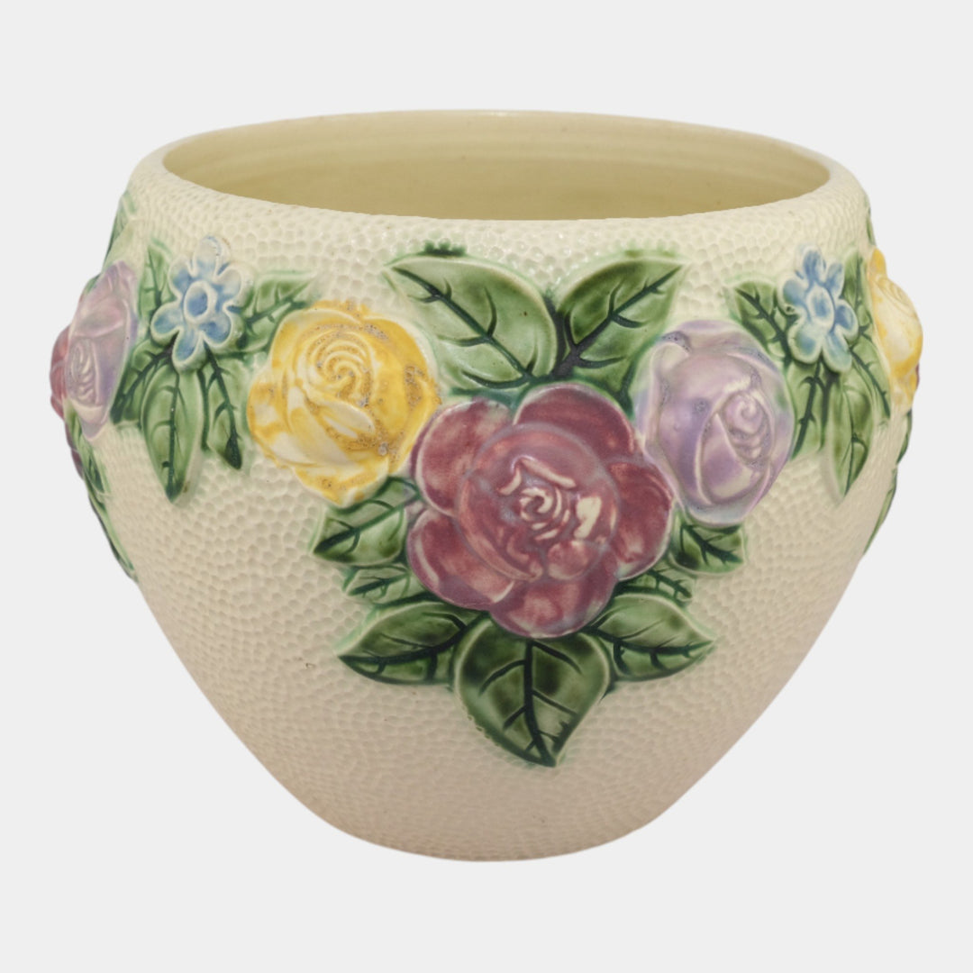 Roseville Rozane Ivory 1917 Vintage Art Pottery Ceramic Jardiniere Planter 588-9 - Just Art Pottery
