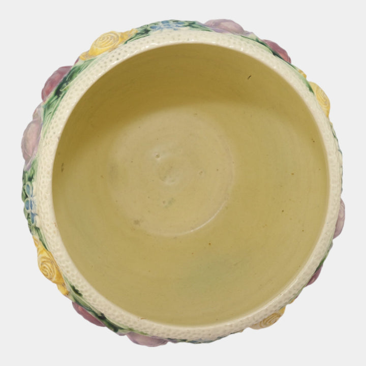 Roseville Rozane Ivory 1917 Vintage Art Pottery Ceramic Jardiniere Planter 588-9 - Just Art Pottery