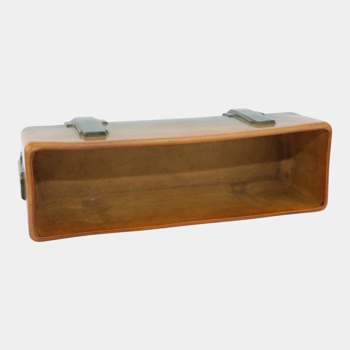Roseville Futura Artcraft 1928 Art Pottery Tan Blue Window Box Planter 376-15 - Just Art Pottery