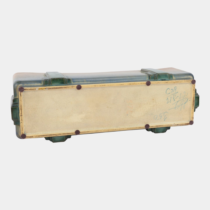 Roseville Futura Artcraft 1928 Art Pottery Tan Blue Window Box Planter 376-15 - Just Art Pottery