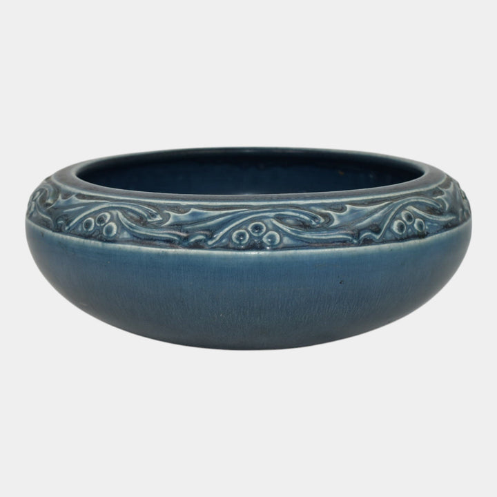 Rookwood 1926 Vintage Arts and Crafts Pottery Blue Leaf Band Bowl 2153