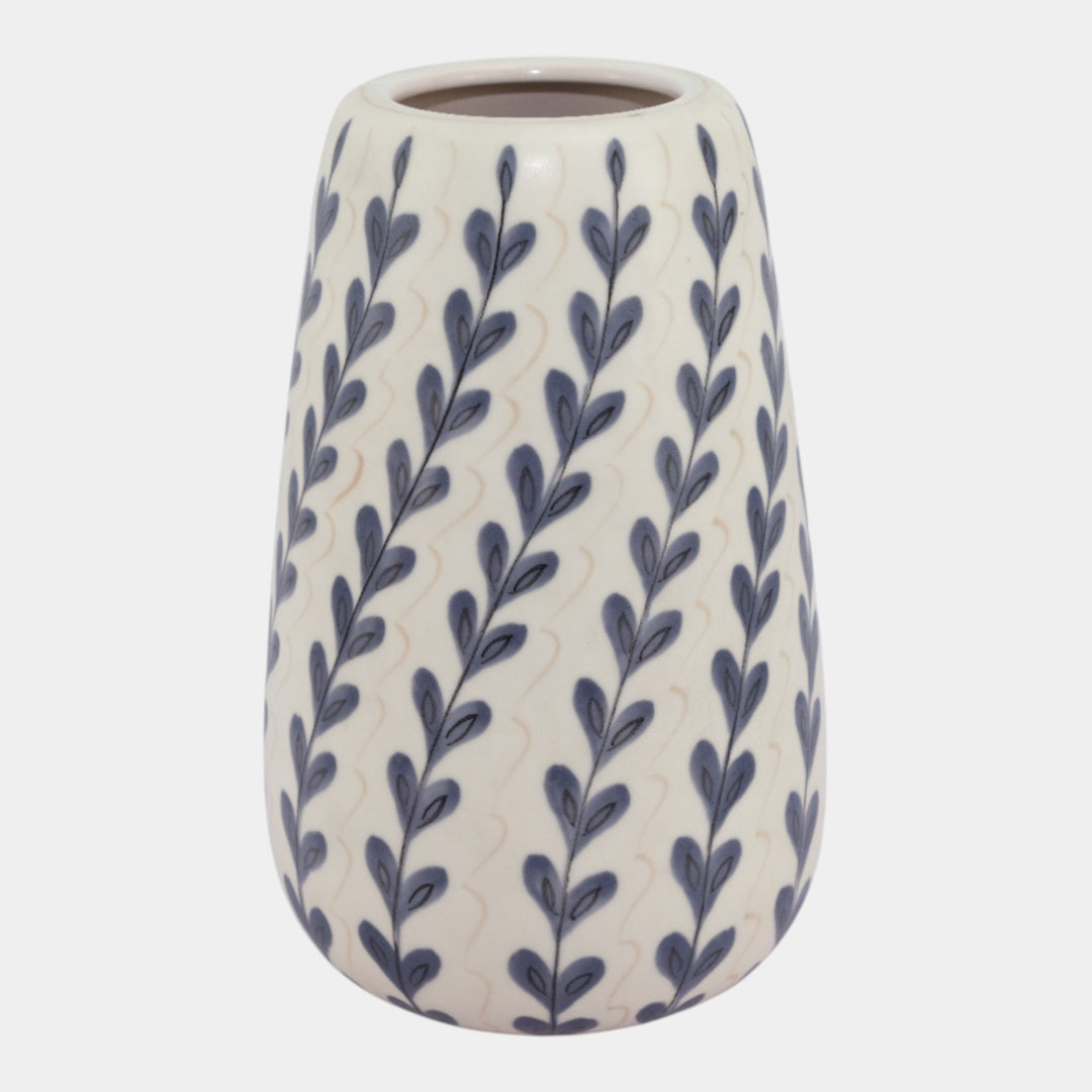 Alfred Read Poole Pottery English Mid Century Freeform YFI Blue Floral Vase 685 - Just Art Pottery