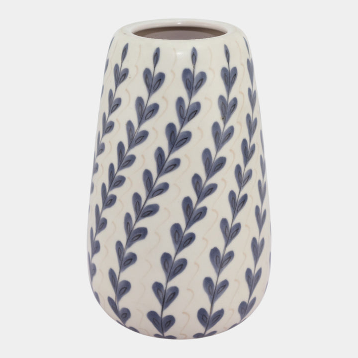 Alfred Read Poole Pottery English Mid Century Freeform YFI Blue Floral Vase 685 - Just Art Pottery