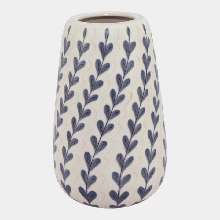 Alfred Read Poole Pottery English Mid Century Freeform YFI Blue Floral Vase 685 - Just Art Pottery