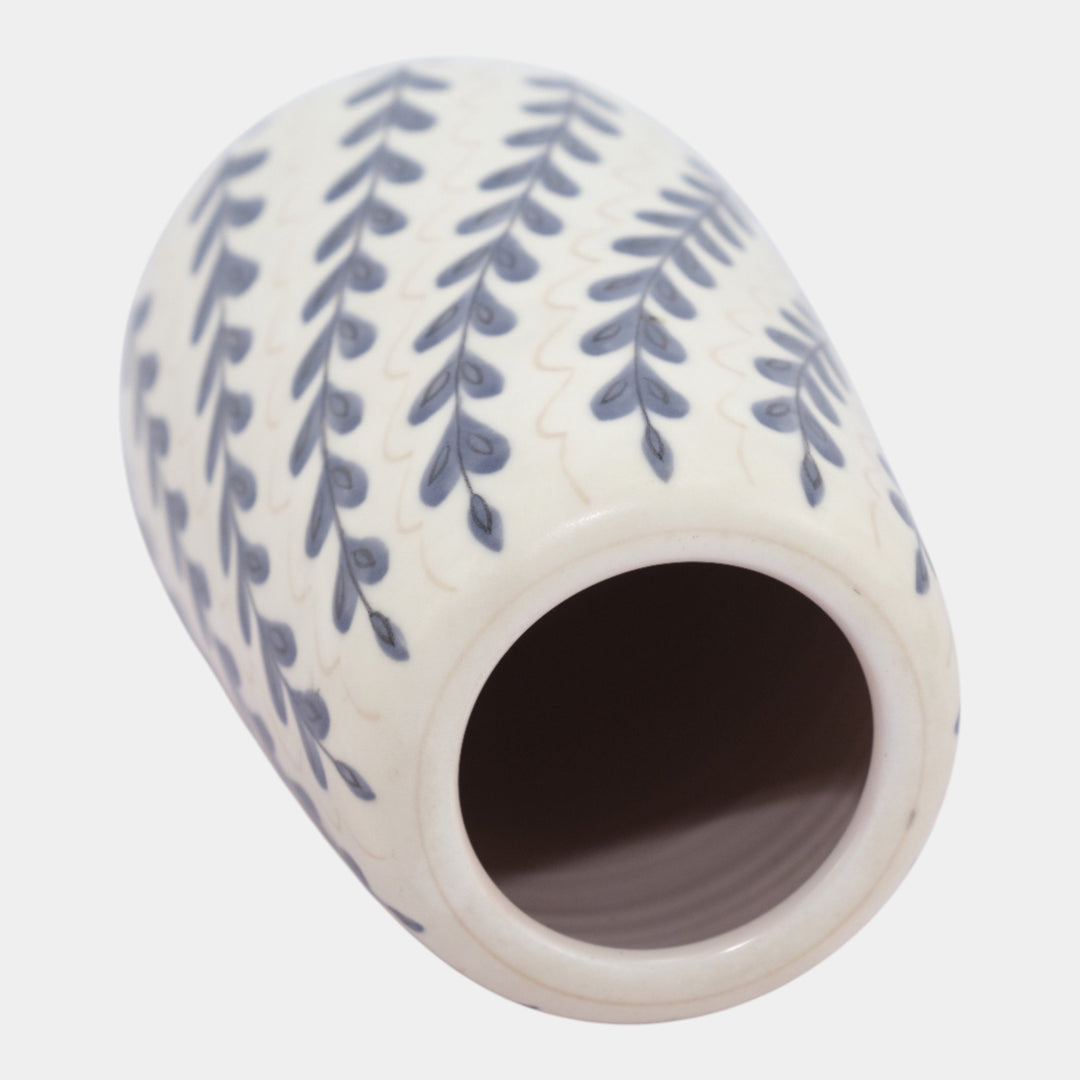 Alfred Read Poole Pottery English Mid Century Freeform YFI Blue Floral Vase 685 - Just Art Pottery