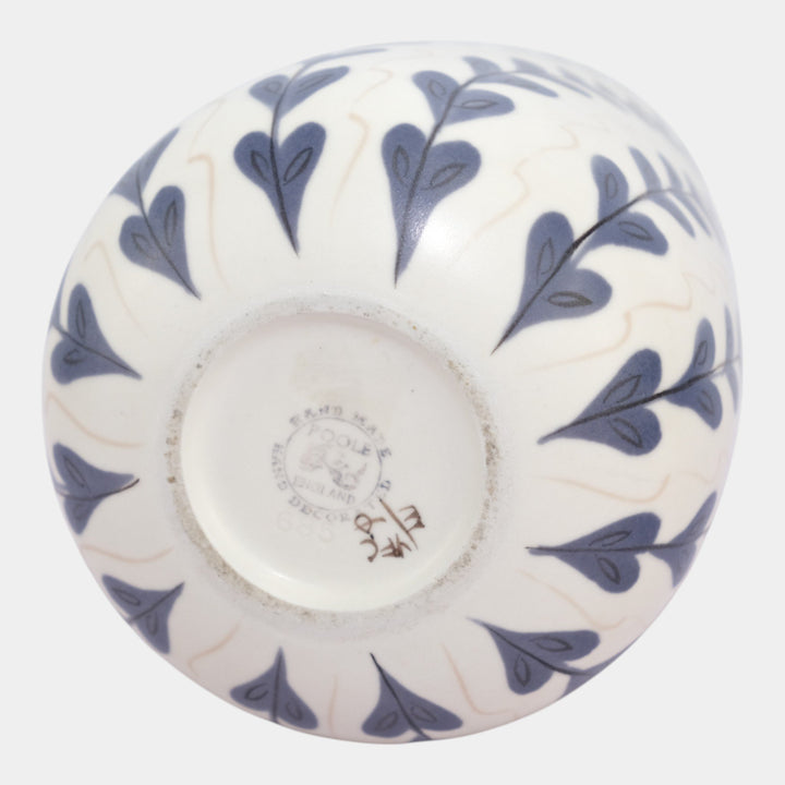 Alfred Read Poole Pottery English Mid Century Freeform YFI Blue Floral Vase 685 - Just Art Pottery