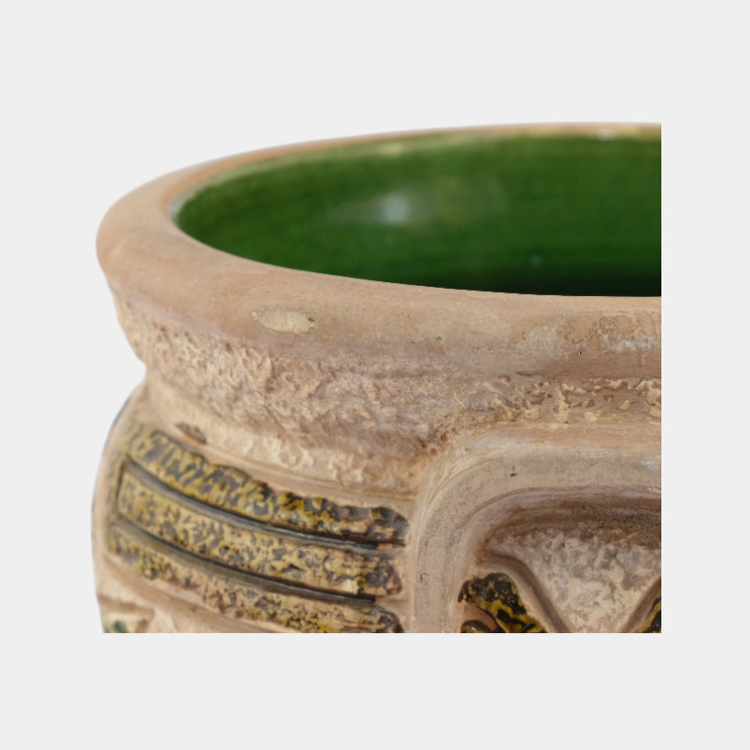 Roseville Mostique Tan 1916 Vintage Art Pottery Ceramic Jardiniere Planter 622-7