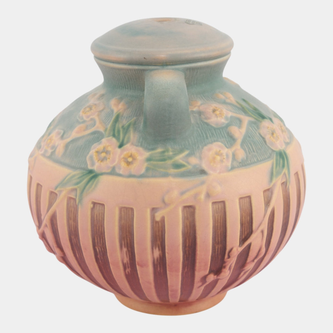 Roseville Cherry Blossom Pink 1933 Art Deco Pottery Ceramic Lamp Base 625-8