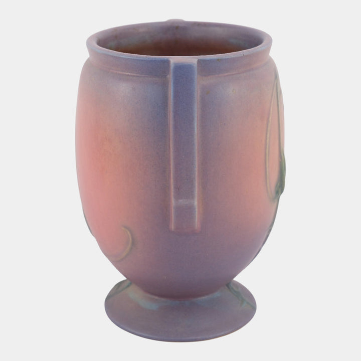 Roseville Futura Pink Purple 1928 Vintage Art Deco Pottery Thistle Vase 427-8