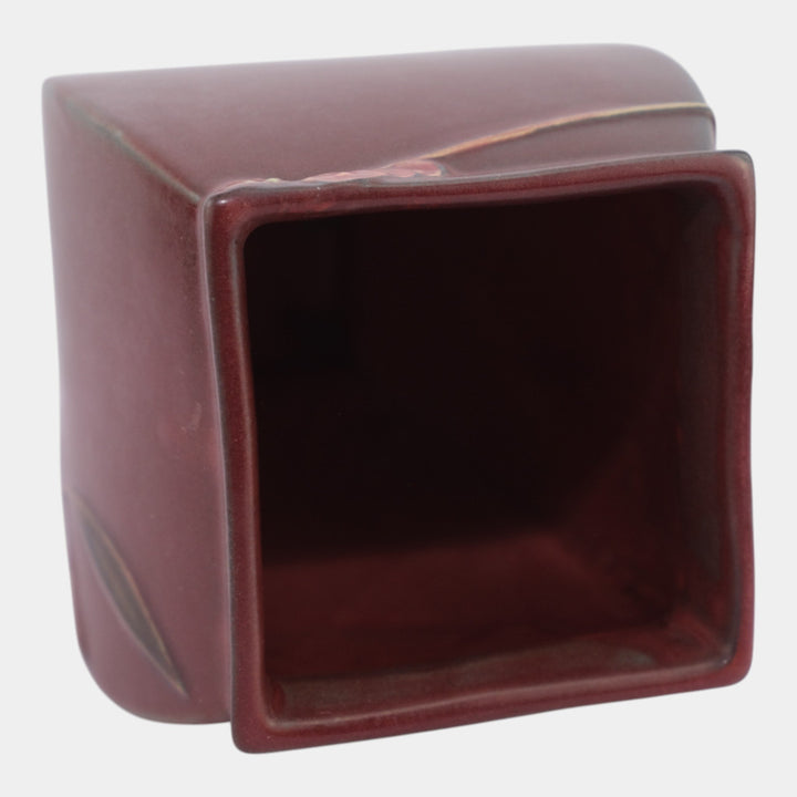 Roseville Futura Red 1928 Art Deco Pottery Ceramic Chinese Footed Vase 430-9