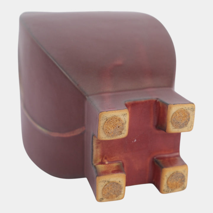 Roseville Futura Red 1928 Art Deco Pottery Ceramic Chinese Footed Vase 430-9