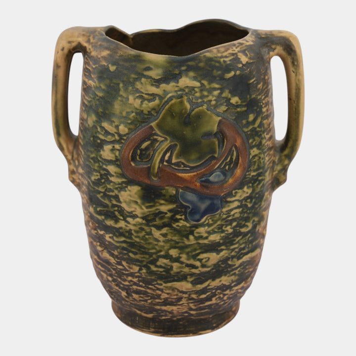 Roseville Imperial I Brown 1924 Vintage Arts And Crafts Pottery Ceramic Vase