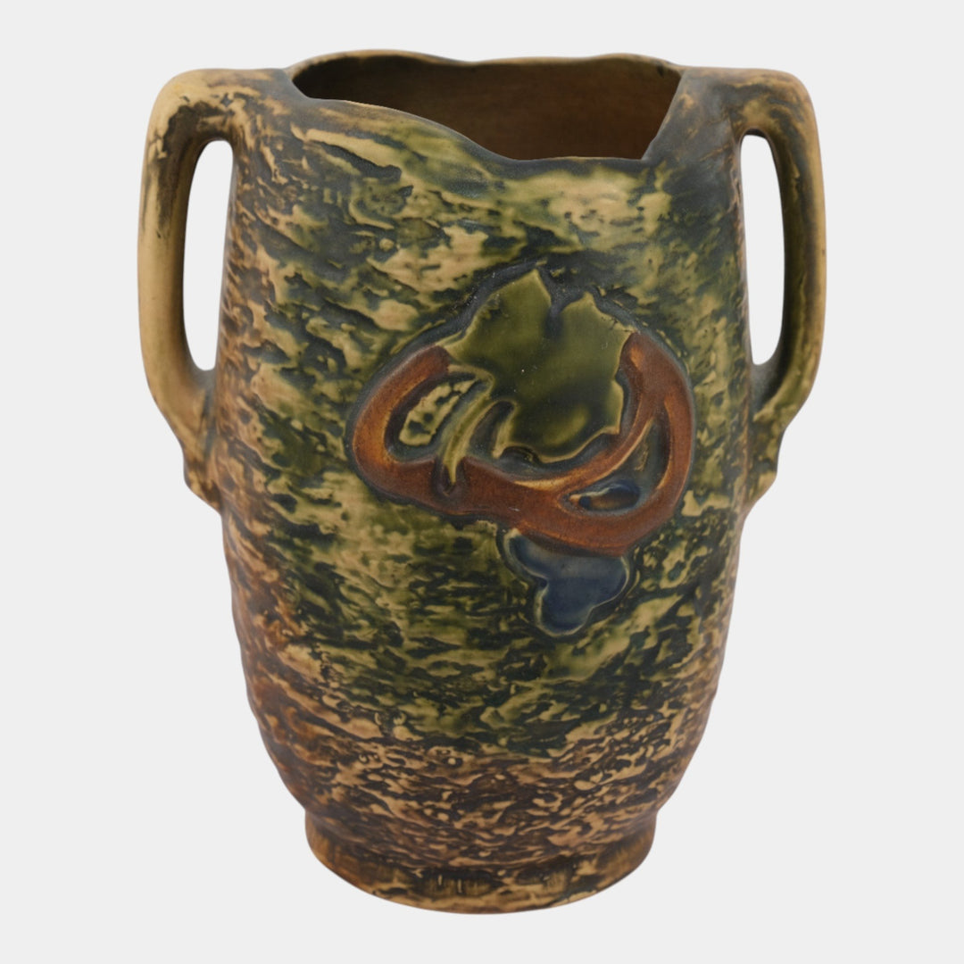 Roseville Imperial I Brown 1924 Vintage Arts And Crafts Pottery Ceramic Vase