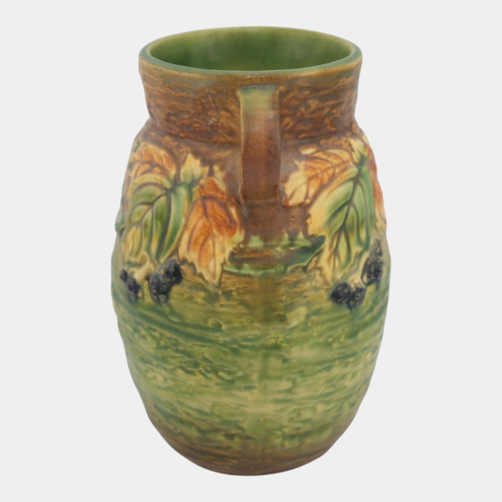 Roseville Blackberry Green 1932 Vintage Art Pottery Ceramic Flower Vase 576-8
